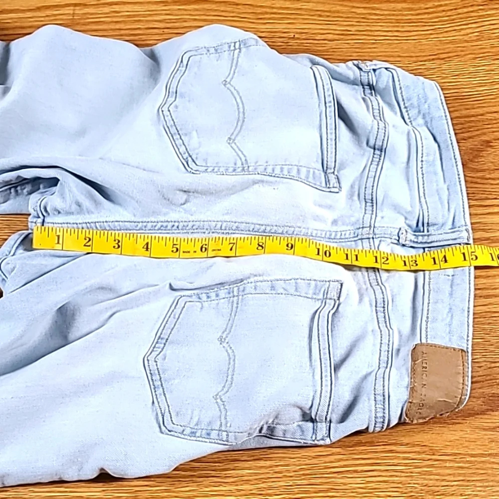 AMERICAN EAGLE AIRFLEX+ATHLETIC STRAIGHT MENS 2022 STRECH DISTRESSED 32x27 JEANS